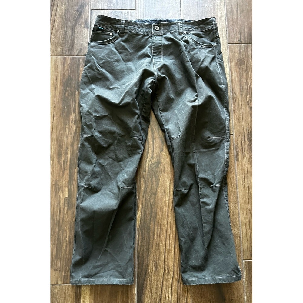 Kuhl Rydr Men 40x32 Dark Gray Olive Green Articulated Knee Hiking Pants Outdoor